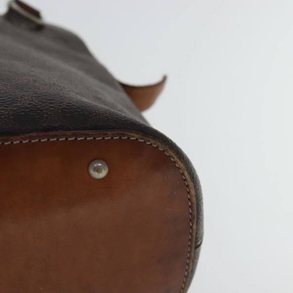 CELINE Macadam Canvas Hand Bag PVC Leather Gold Brown Auth bs19145 - Picture 16 of 16